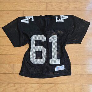 vintage Y2K | black sporty mesh made in USA short sleeve shirt  | Small